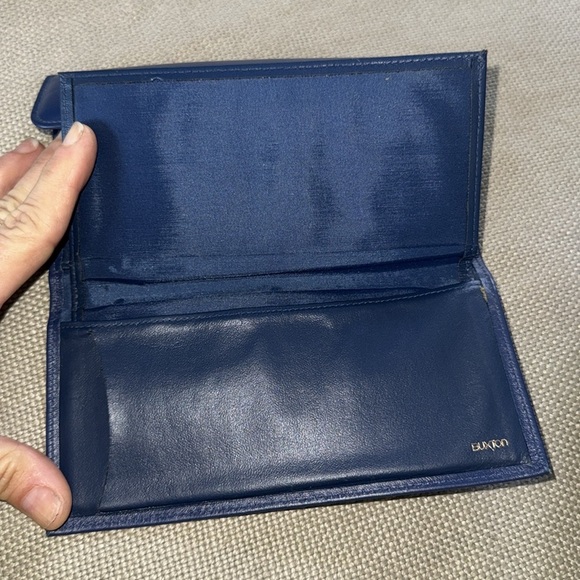 Buxton blue leather wallet with kisslock coin brand new - Picture 5 of 8